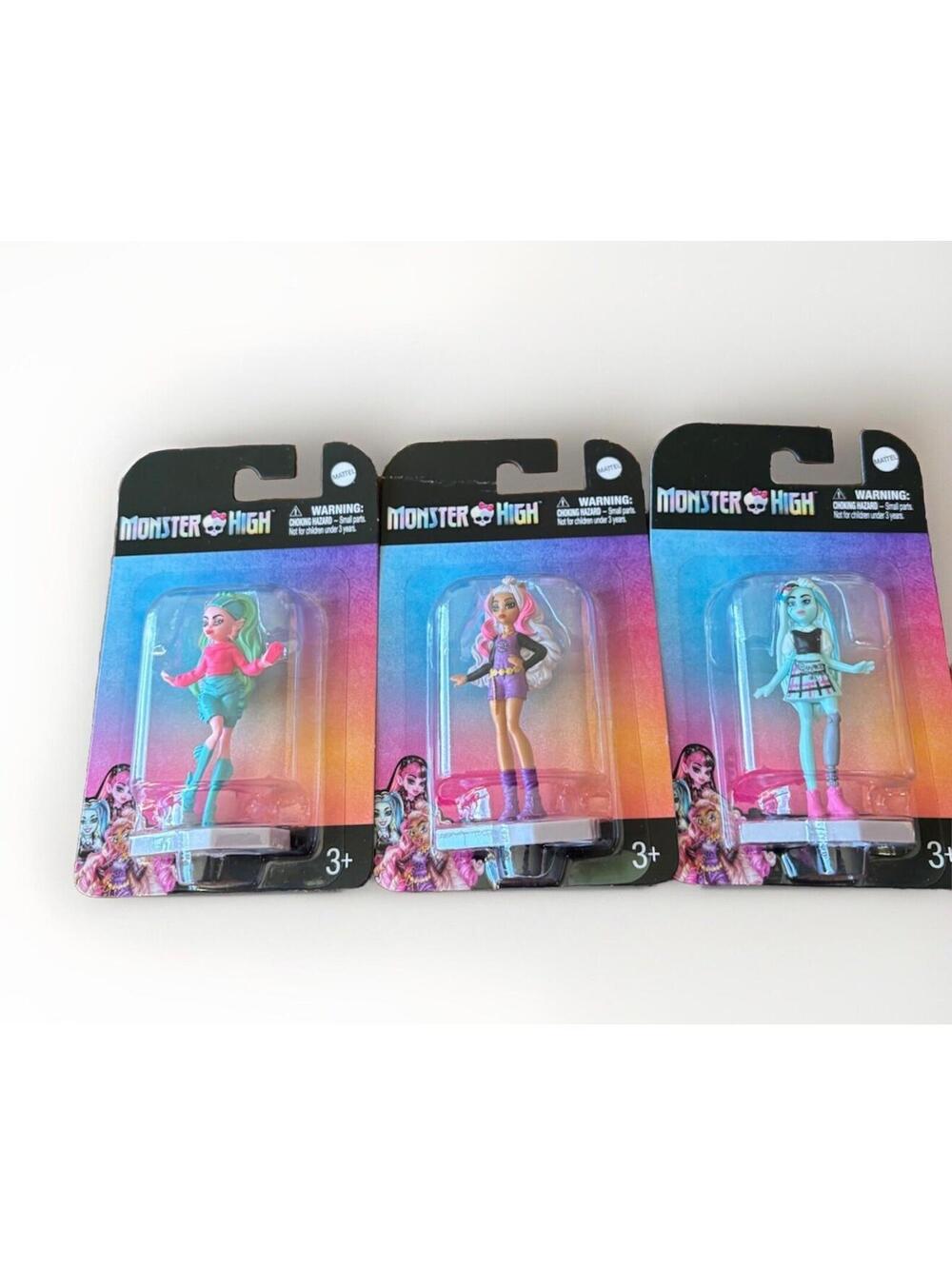 Monster High Micro Figures Toys Cake Toppers - 3pc Lot - New Collectible Set